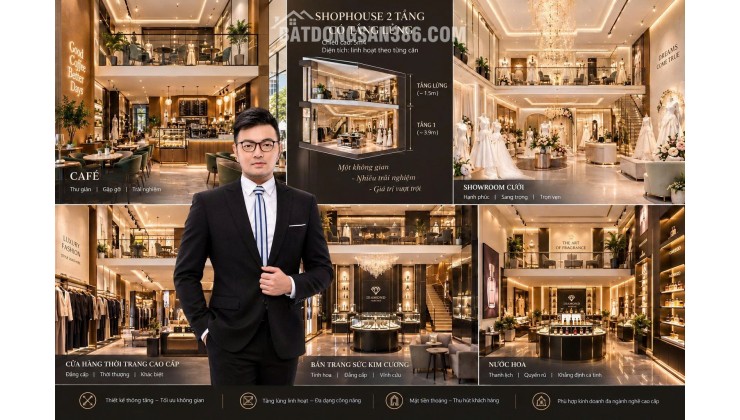 Vinhomes Quận 9- Shophouse Beverly 5,4m- tầng lửng linh hoạt, nhiều mô hình kinh doanh: từ 129 triệu/m2